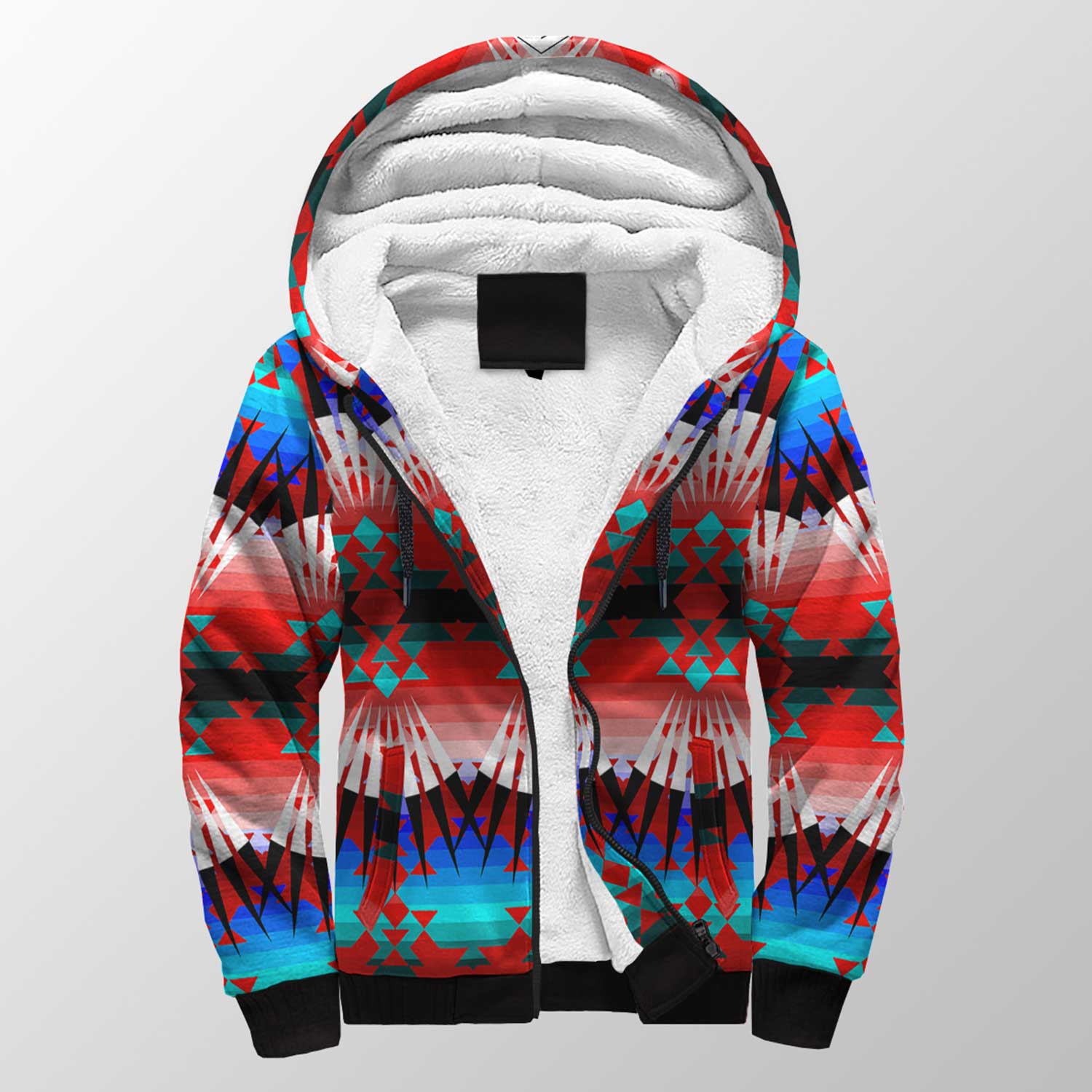 Northwest Ribbonwork Bustles Sherpa Hoodie 49 Dzine