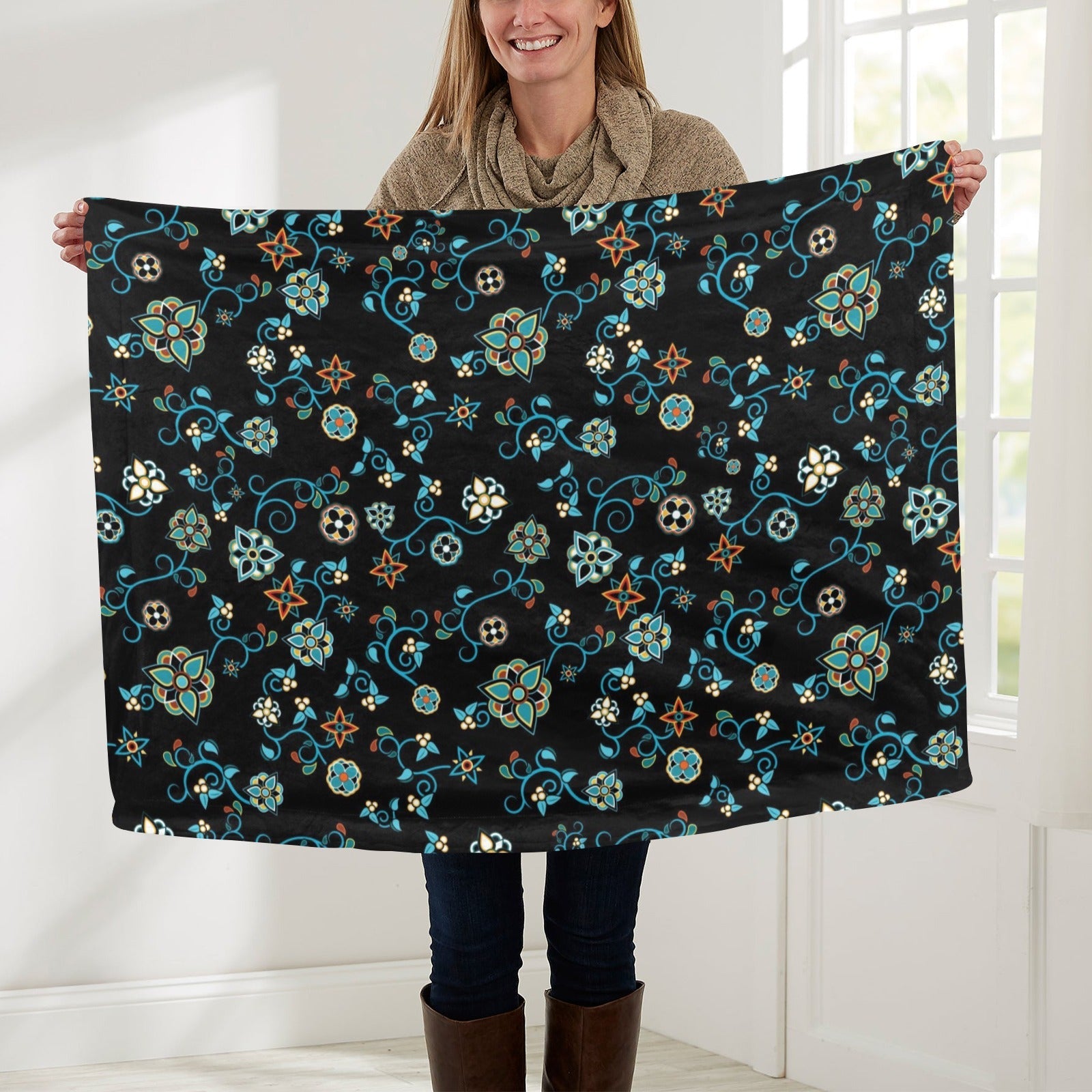 Ocean Bloom Baby Blanket 30"x40" Baby Blanket 30"x40" e-joyer