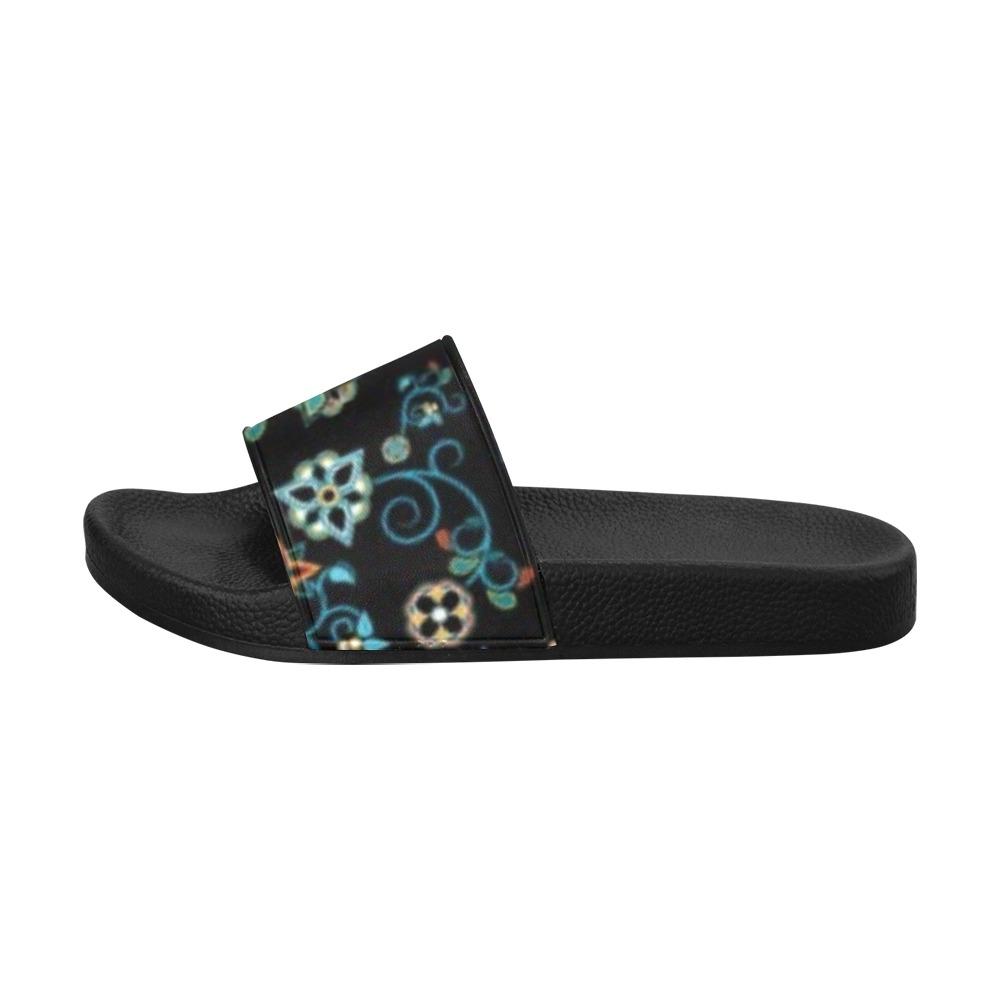 Ocean Bloom Men's Slide Sandals (Model 057) Men's Slide Sandals (057) e-joyer