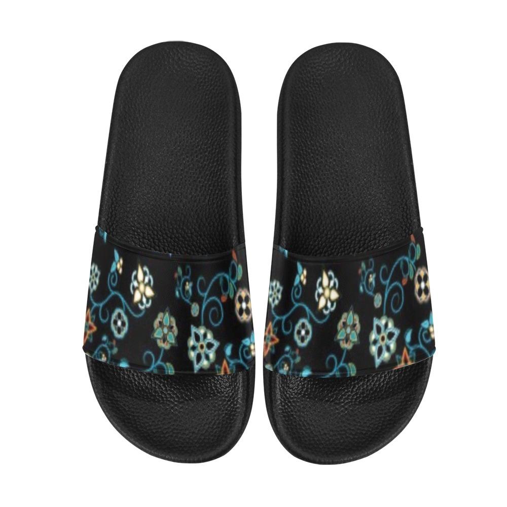 Ocean Bloom Men's Slide Sandals (Model 057) Men's Slide Sandals (057) e-joyer