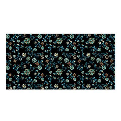 Ocean Bloom Satin Shawl Scarf 49 Dzine