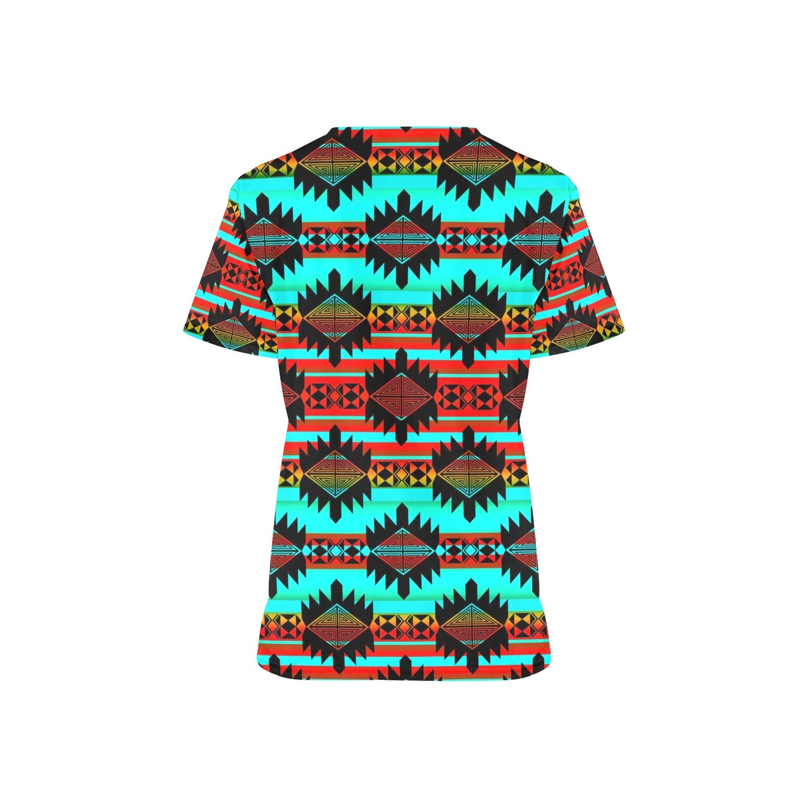 Okotoks Arrow All Over Print Scrub Top Scrub Top e-joyer