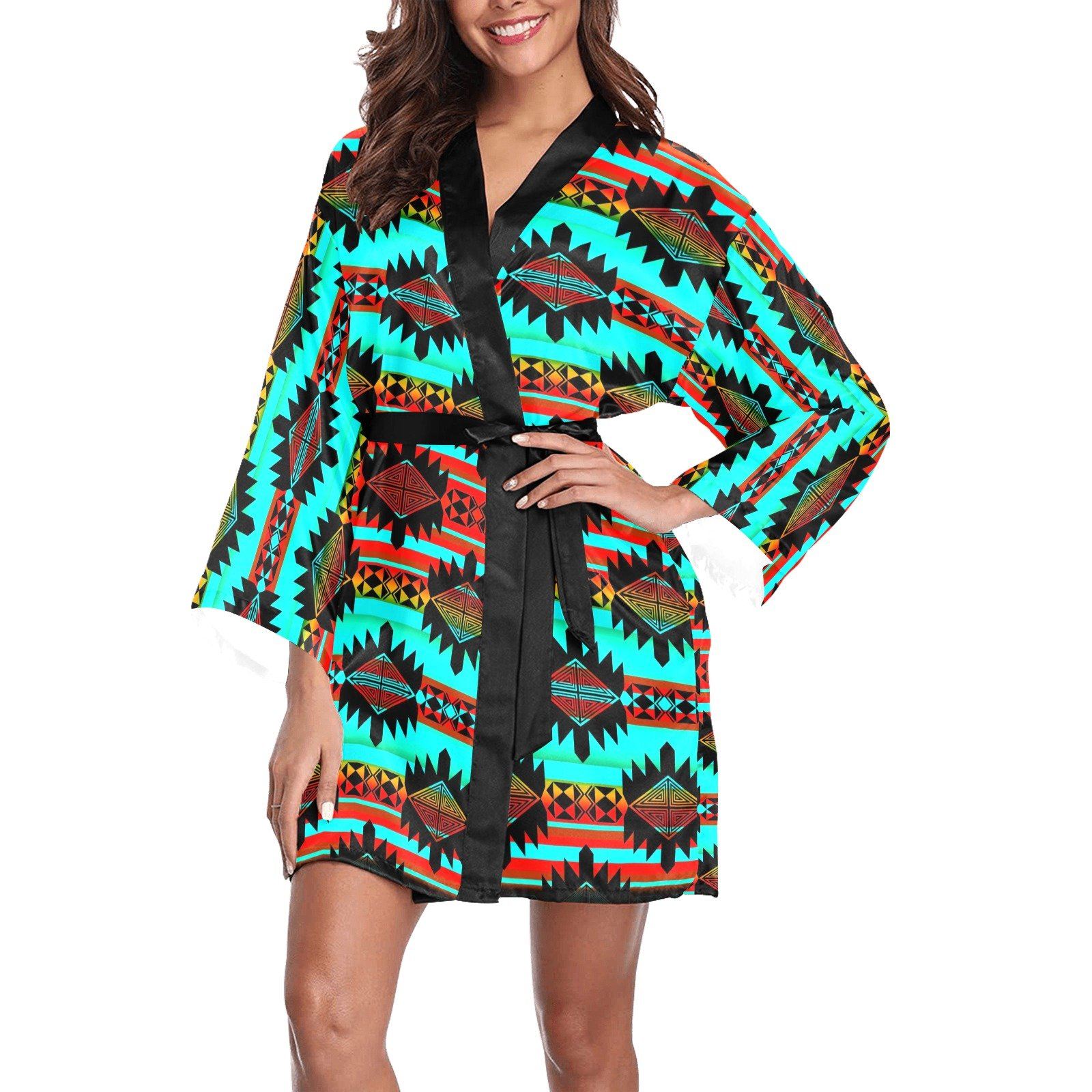 Okotoks Arrow Long Sleeve Kimono Robe Long Sleeve Kimono Robe e-joyer