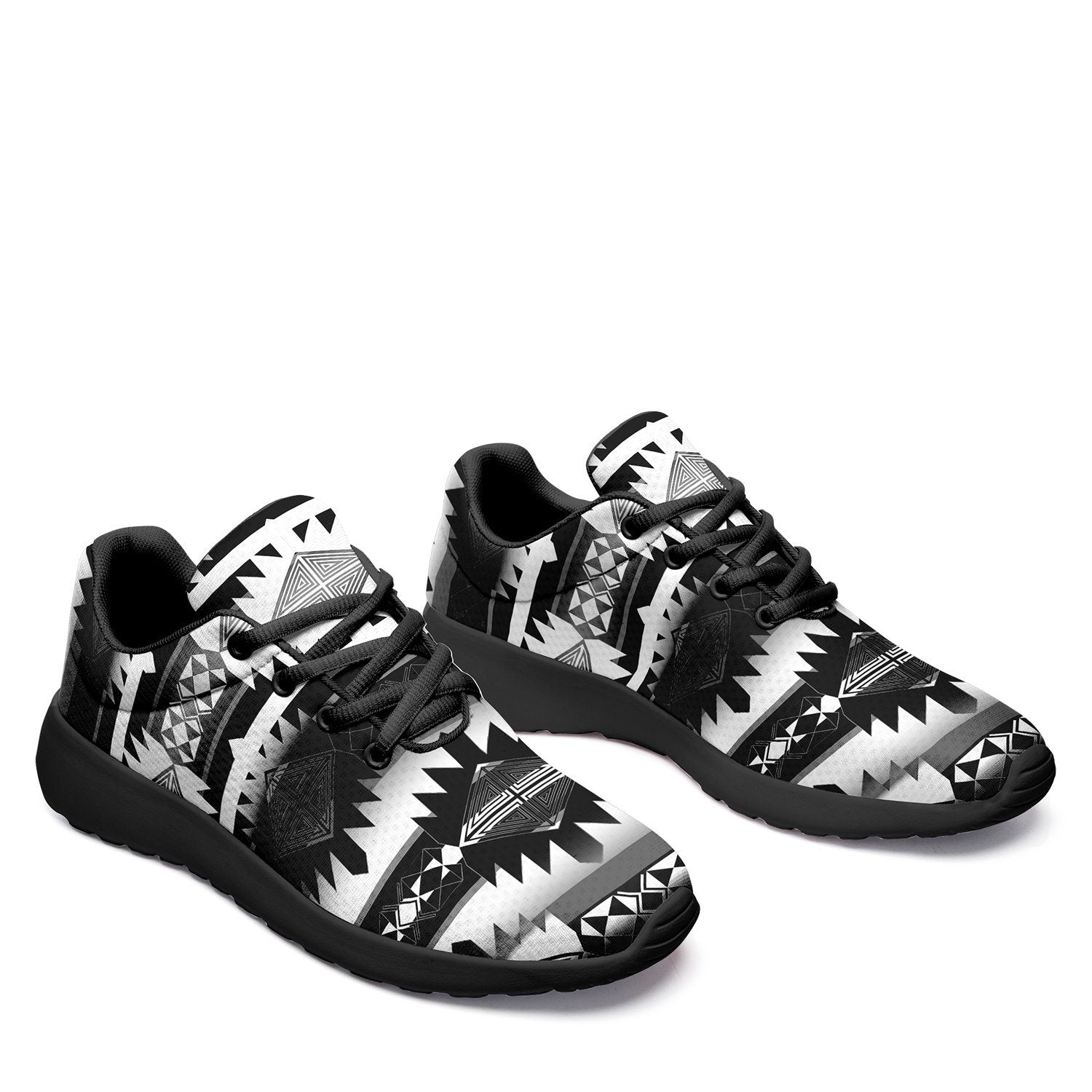 Okotoks Black and White Ikkaayi Sport Sneakers 49 Dzine