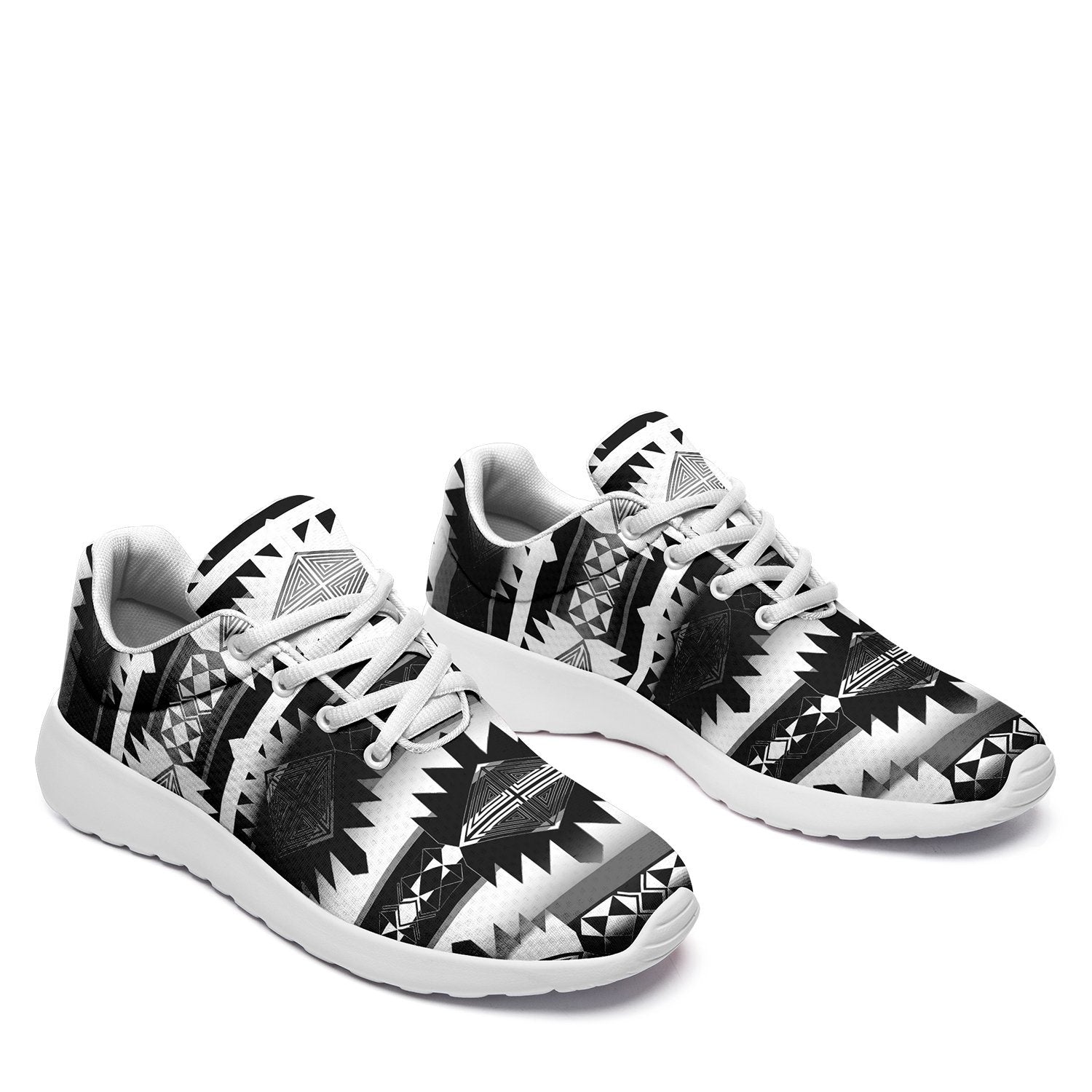 Okotoks Black and White Ikkaayi Sport Sneakers 49 Dzine
