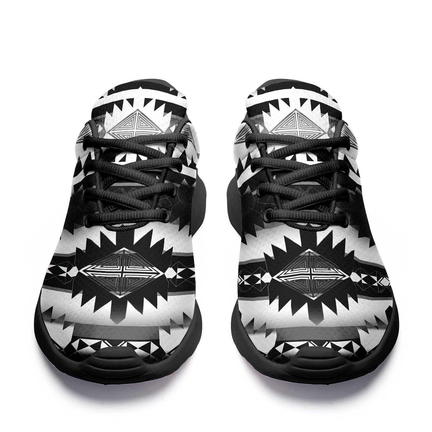 Okotoks Black and White Ikkaayi Sport Sneakers 49 Dzine