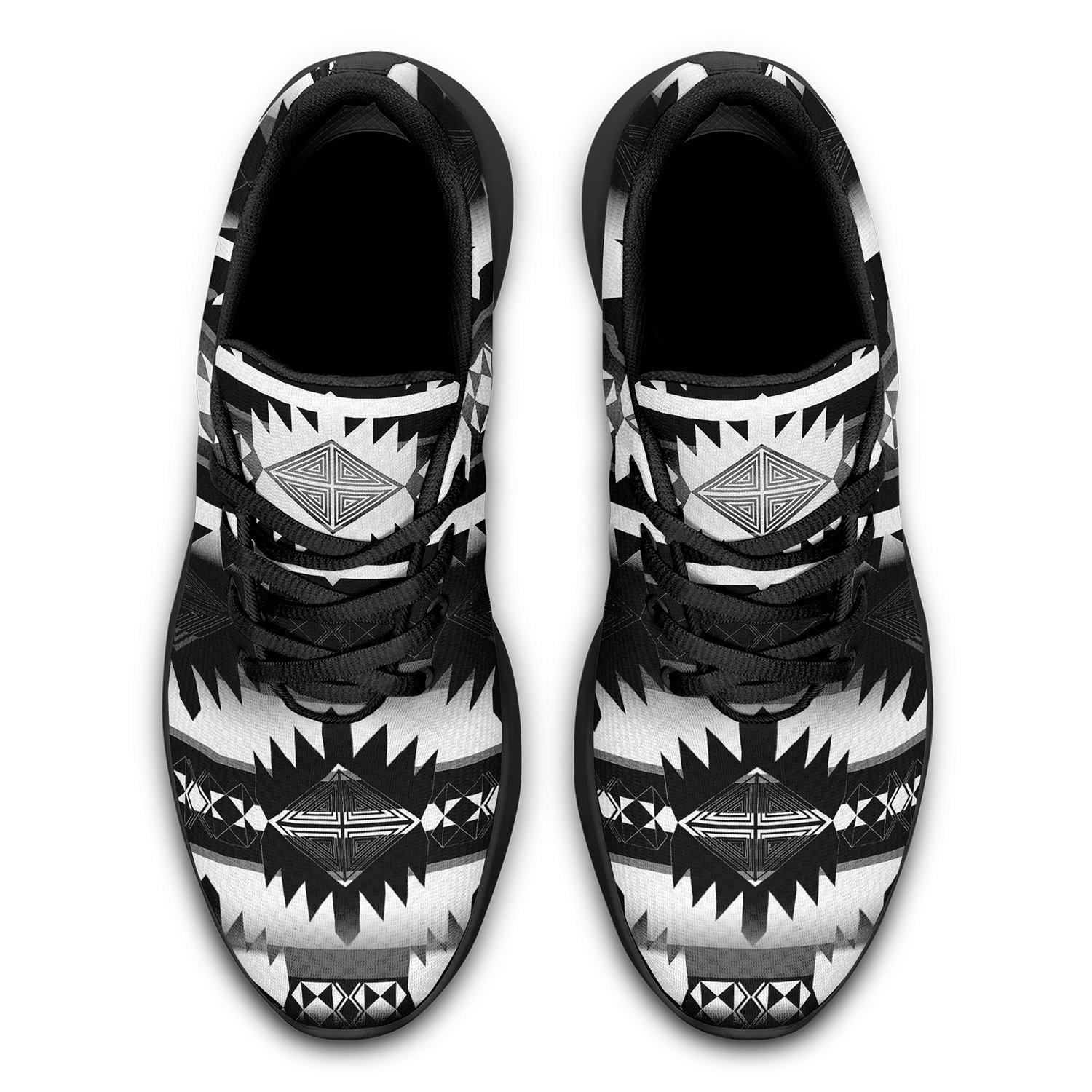 Okotoks Black and White Ikkaayi Sport Sneakers 49 Dzine