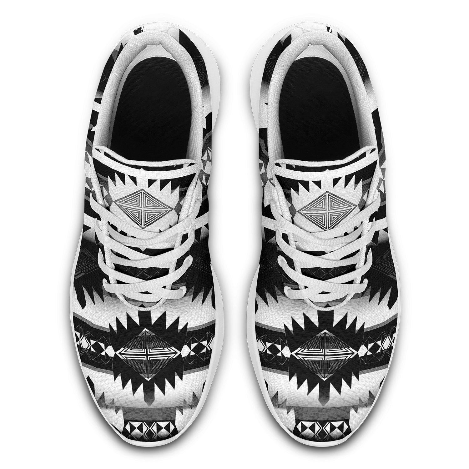 Okotoks Black and White Ikkaayi Sport Sneakers 49 Dzine