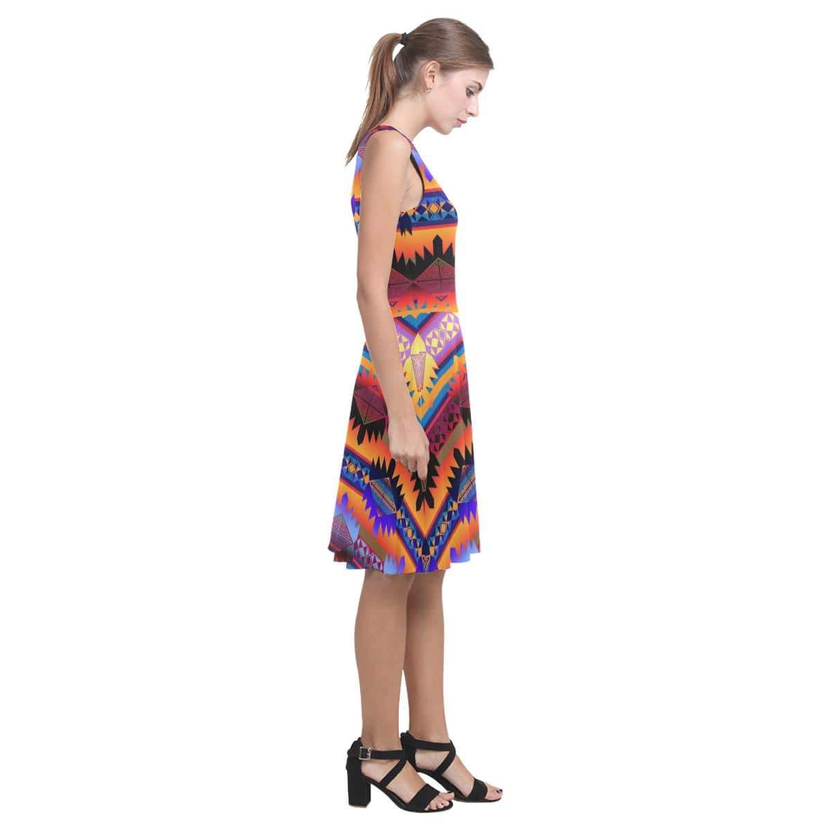Okotoks Mountains Atalanta Casual Sundress(Model D04) Atalanta Sundress (D04) e-joyer