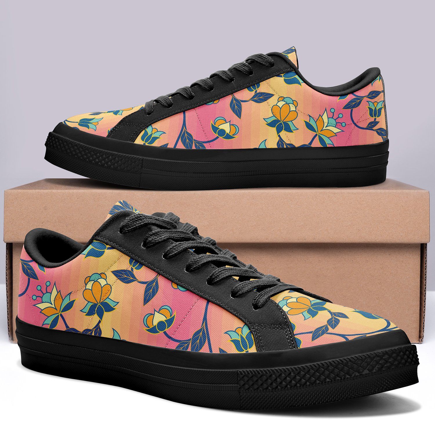 Orange Days Aapisi Low Top Canvas Shoes Black Sole aapisi Herman