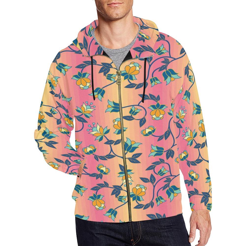 Orange Days All Over Print Full Zip Hoodie for Men (Model H14) All Over Print Full Zip Hoodie for Men (H14) e-joyer