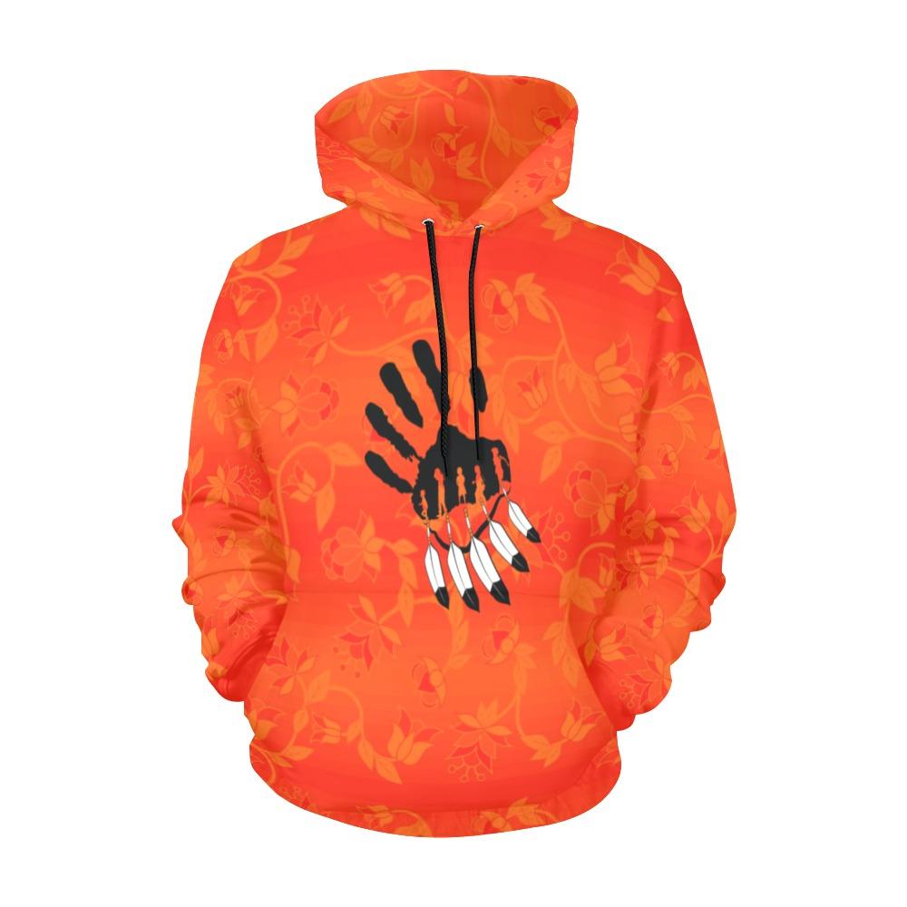 Orange Days Orange A feather for each All Over Print Hoodie for Women (USA Size) (Model H13) All Over Print Hoodie for Women (H13) e-joyer