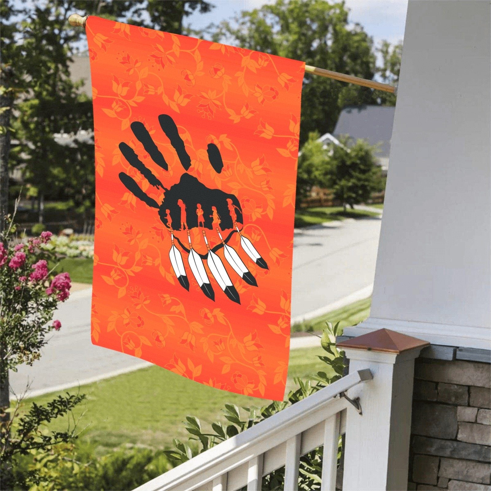 Orange Days Orange - A feather for Each Garden Flag 36''x60'' (Two Sides Printing) Garden Flag 36‘’x60‘’ (Two Sides) e-joyer