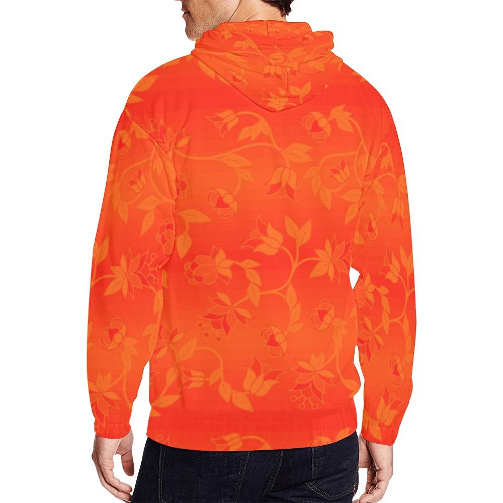 Orange Days - Orange All Over Print Full Zip Hoodie for Men (Model H14) All Over Print Full Zip Hoodie for Men (H14) e-joyer