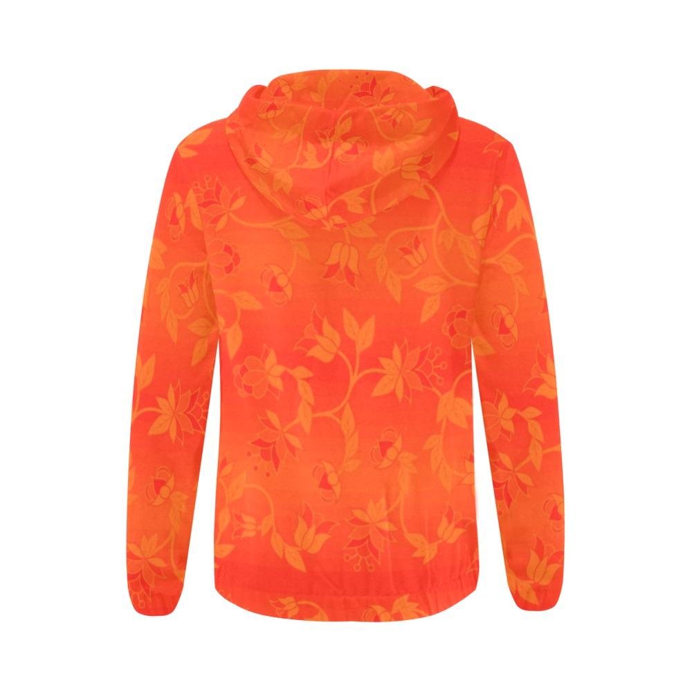 Orange Days Orange All Over Print Full Zip Hoodie for Women (Model H14) All Over Print Full Zip Hoodie for Women (H14) e-joyer