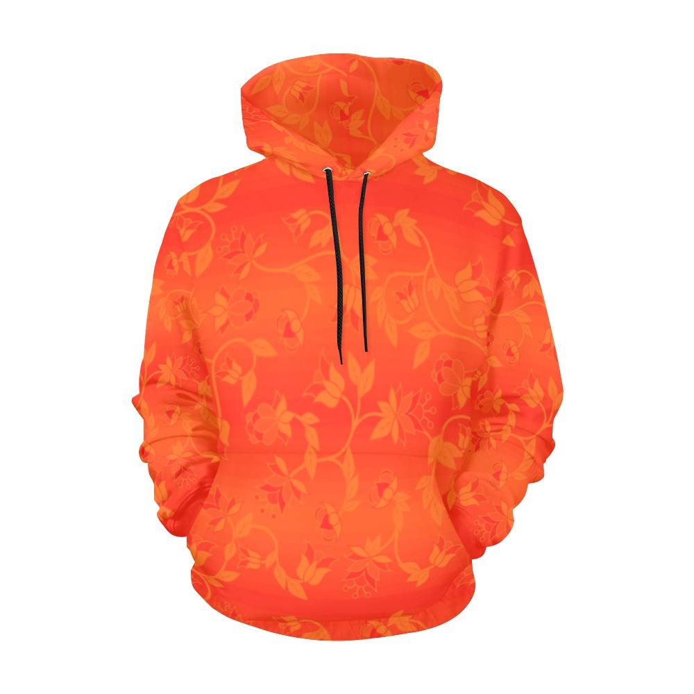 Orange Days Orange All Over Print Hoodie for Women (USA Size) (Model H13) All Over Print Hoodie for Women (H13) e-joyer
