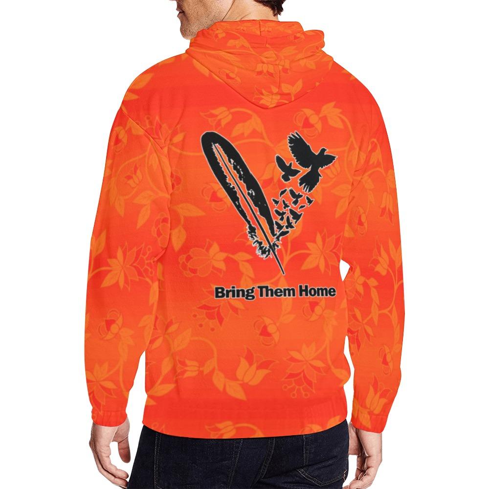 Orange Days Orange Bring Them Home All Over Print Full Zip Hoodie for Men (Model H14) All Over Print Full Zip Hoodie for Men (H14) e-joyer