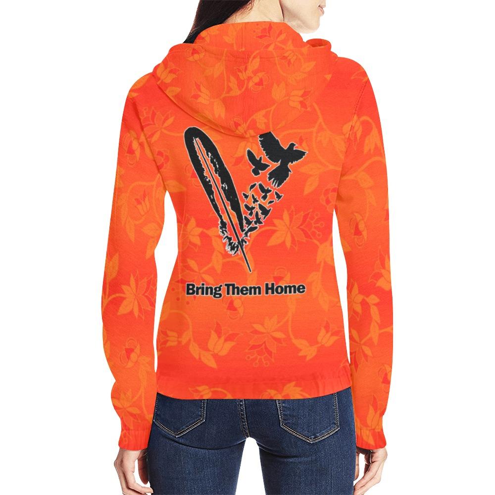 Orange Days Orange Bring Them Home All Over Print Full Zip Hoodie for Women (Model H14) All Over Print Full Zip Hoodie for Women (H14) e-joyer
