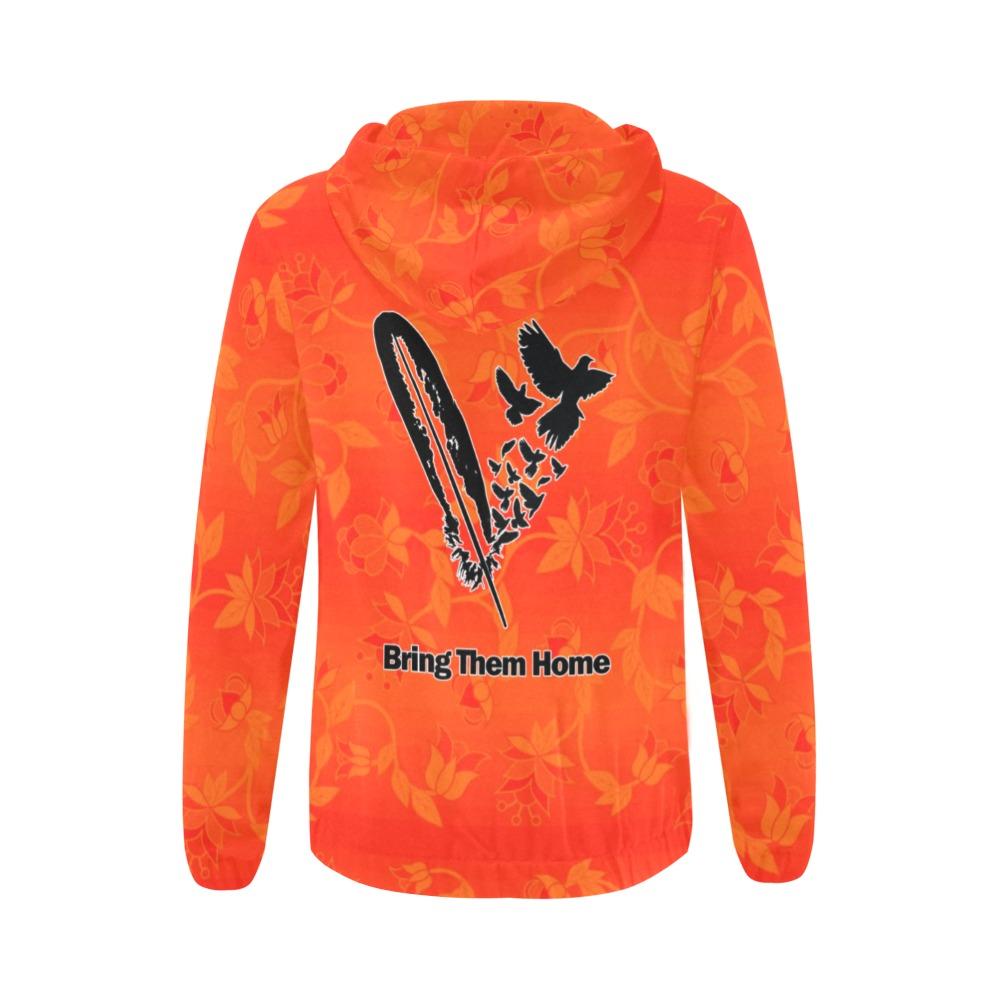 Orange Days Orange Bring Them Home All Over Print Full Zip Hoodie for Women (Model H14) All Over Print Full Zip Hoodie for Women (H14) e-joyer
