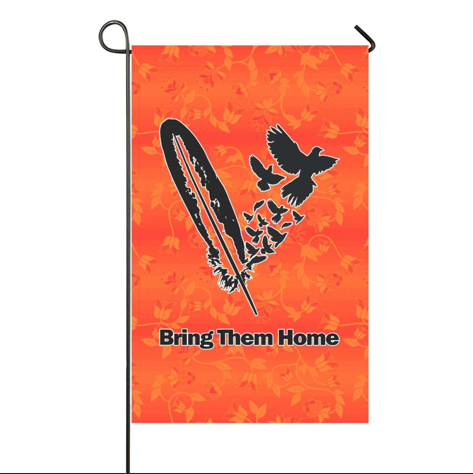 Orange Days Orange - Bring Them Home Feather with Doves Garden Flag 36''x60'' (Two Sides Printing) Garden Flag 36‘’x60‘’ (Two Sides) e-joyer