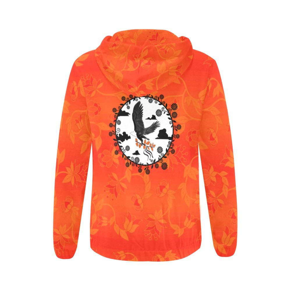 Orange Days Orange Carrying Their Prayers All Over Print Full Zip Hoodie for Women (Model H14) All Over Print Full Zip Hoodie for Women (H14) e-joyer