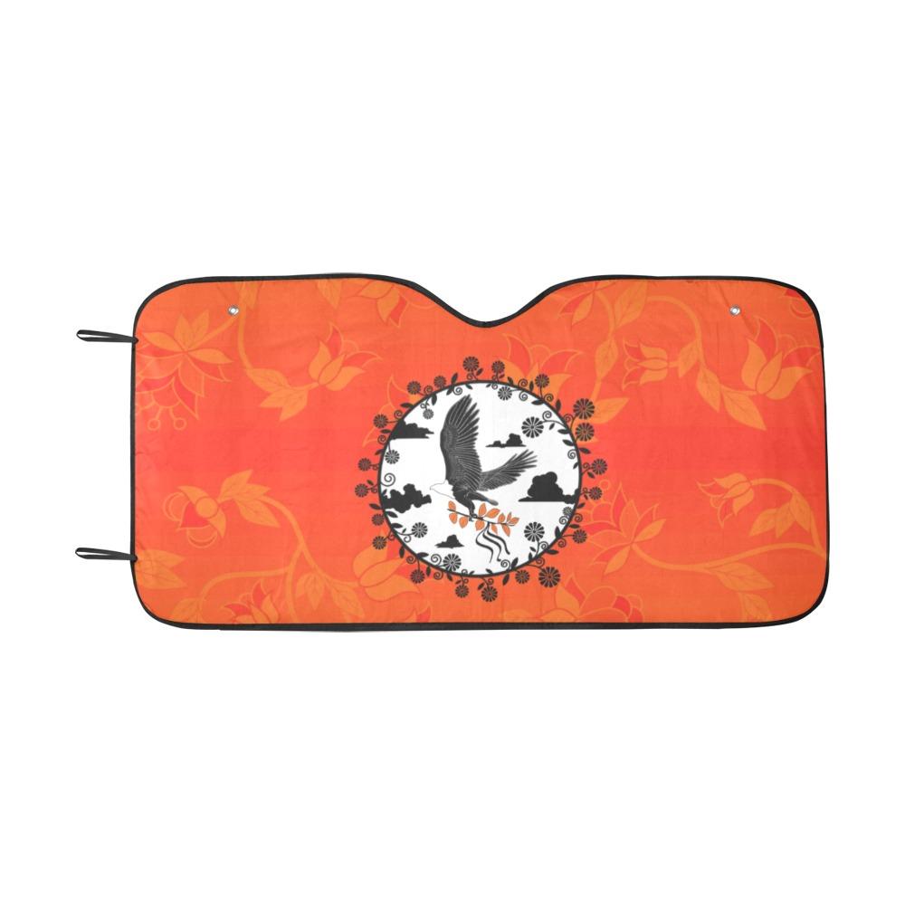 Orange Days Orange Carrying Their Prayers Car Sun Shade 55"x30" Car Sun Shade e-joyer
