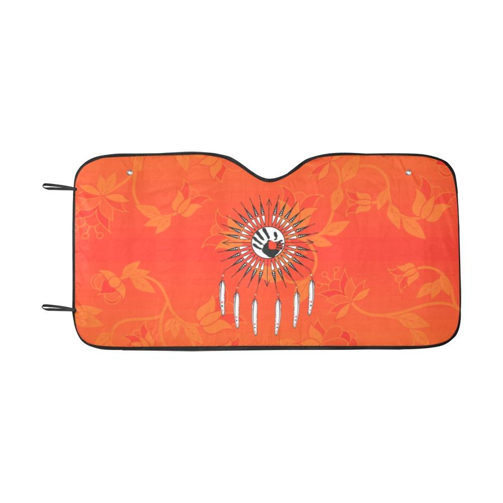 Orange Days Orange Feather Directions Car Sun Shade 55"x30" Car Sun Shade e-joyer