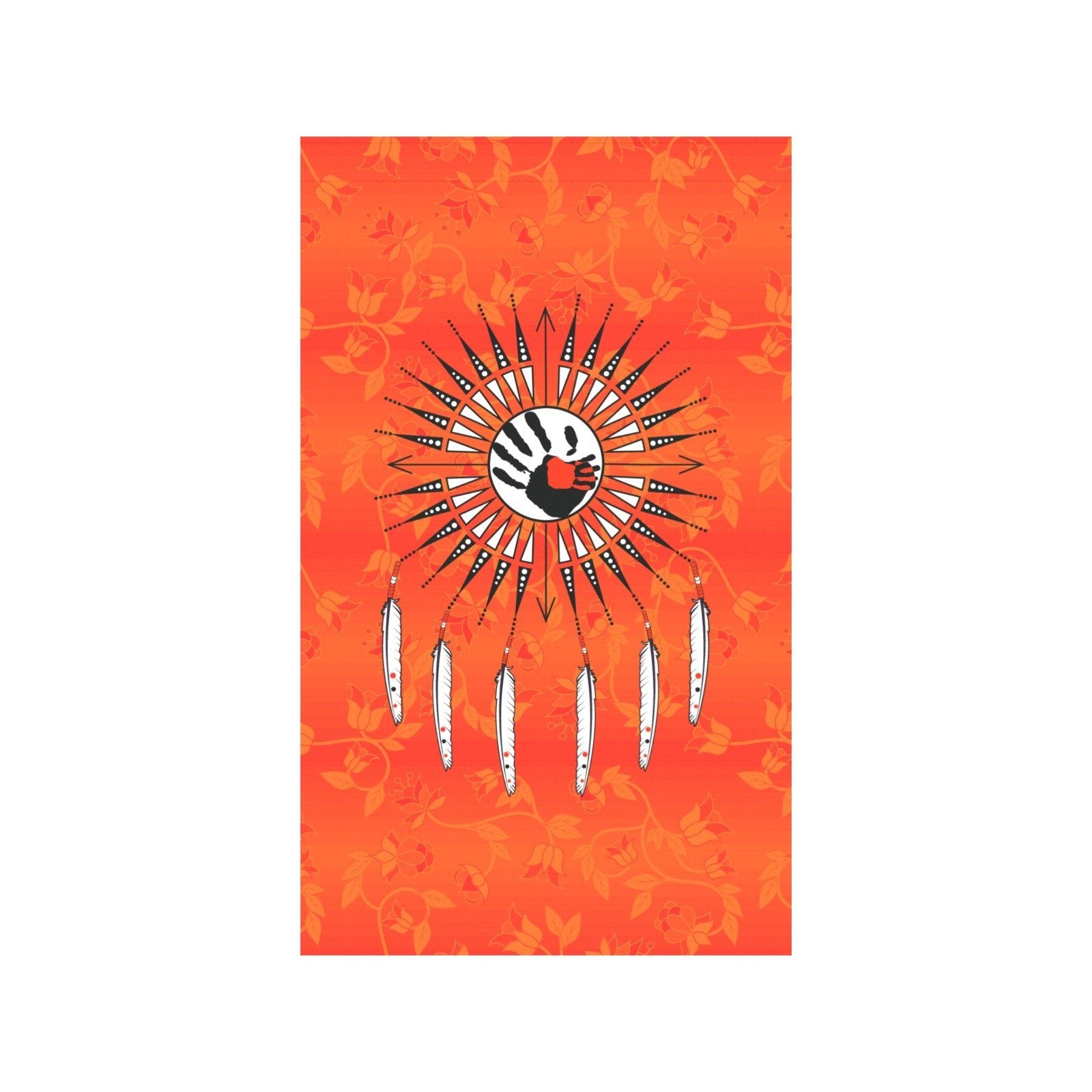 Orange Days Orange - Feather Directions Garden Flag 36''x60'' (Two Sides Printing) Garden Flag 36‘’x60‘’ (Two Sides) e-joyer