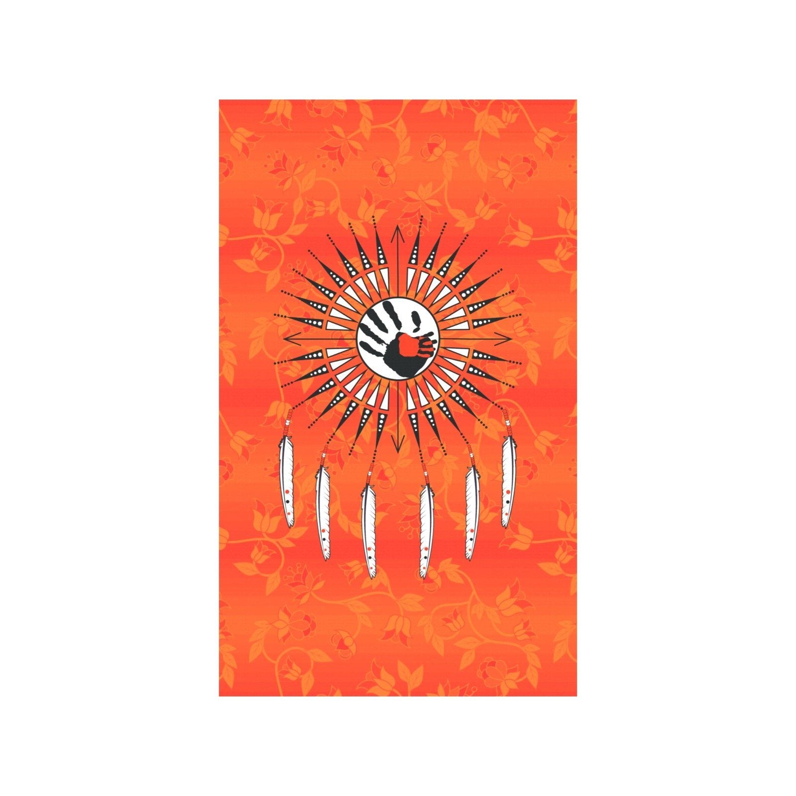 Orange Days Orange - Feather Directions Garden Flag 36''x60'' (Two Sides Printing) Garden Flag 36‘’x60‘’ (Two Sides) e-joyer