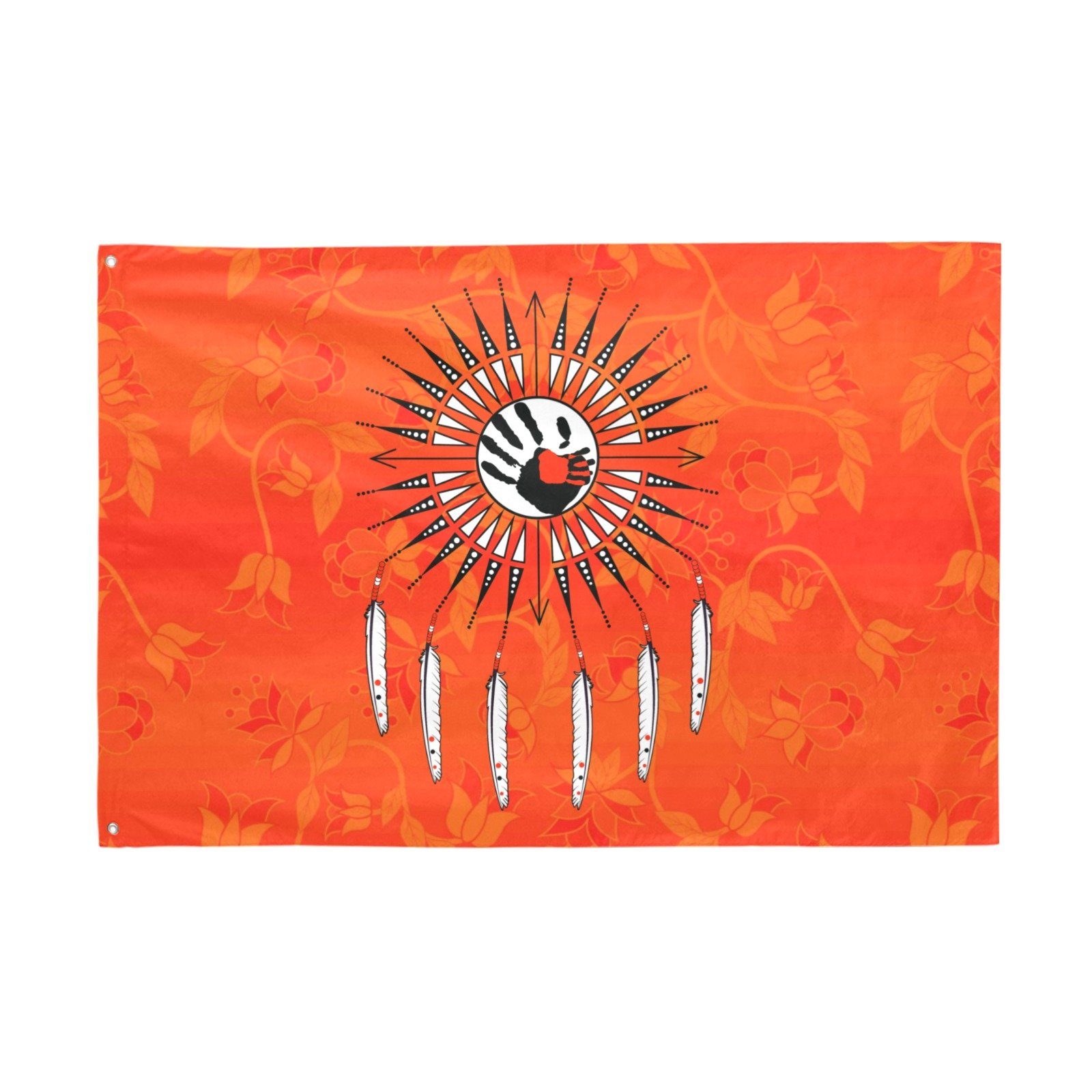 Orange Days Orange Feather Directions Garden Flag 70"x47" Garden Flag 70"x47" e-joyer