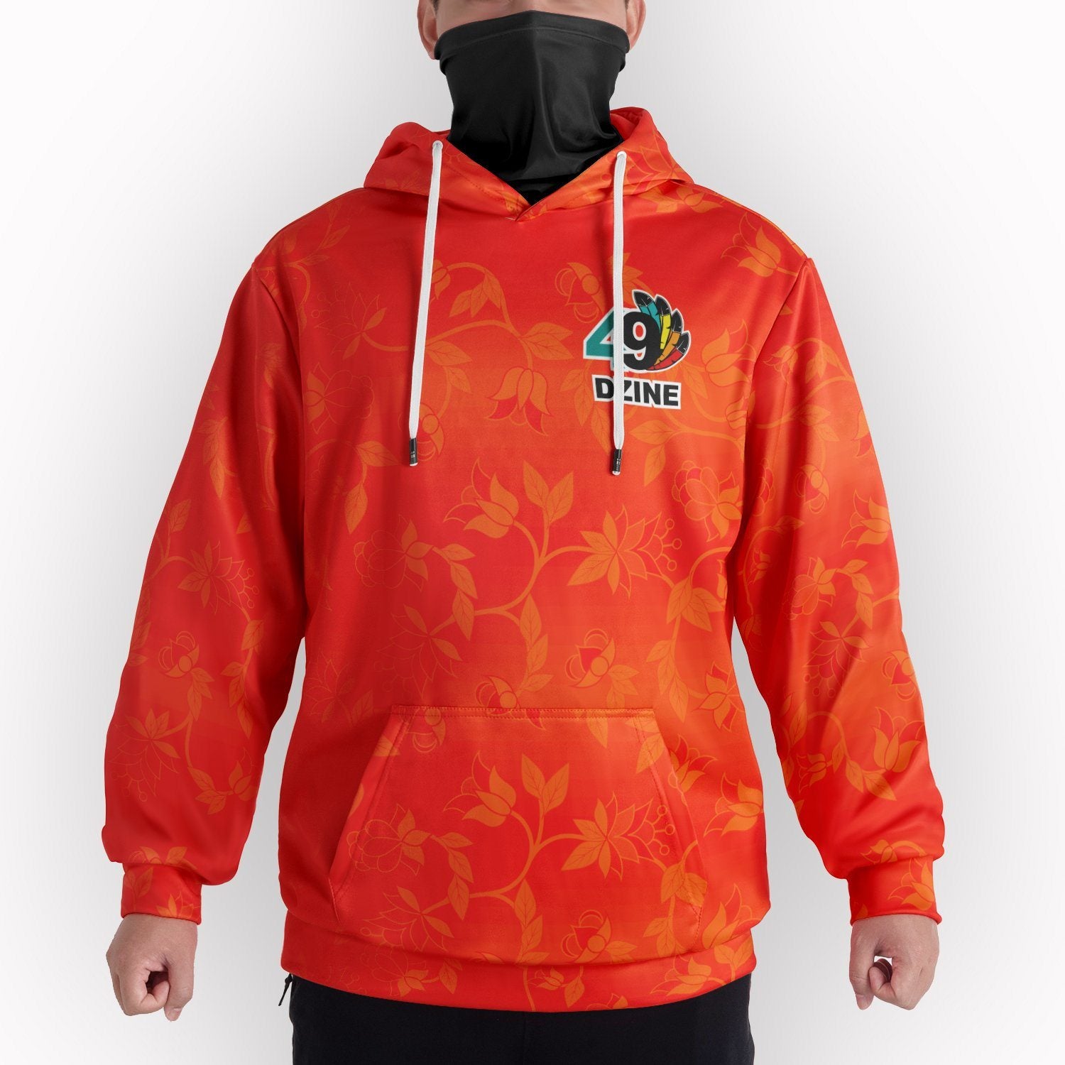 Orange Days - Orange Hoodie with Face Cover Hoodie with Face Cover Herman