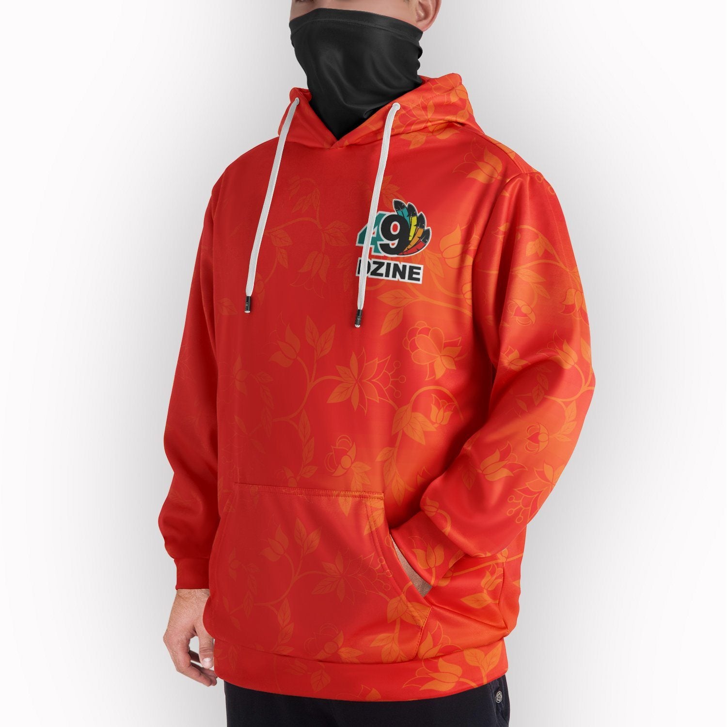 Orange Days - Orange Hoodie with Face Cover Hoodie with Face Cover Herman