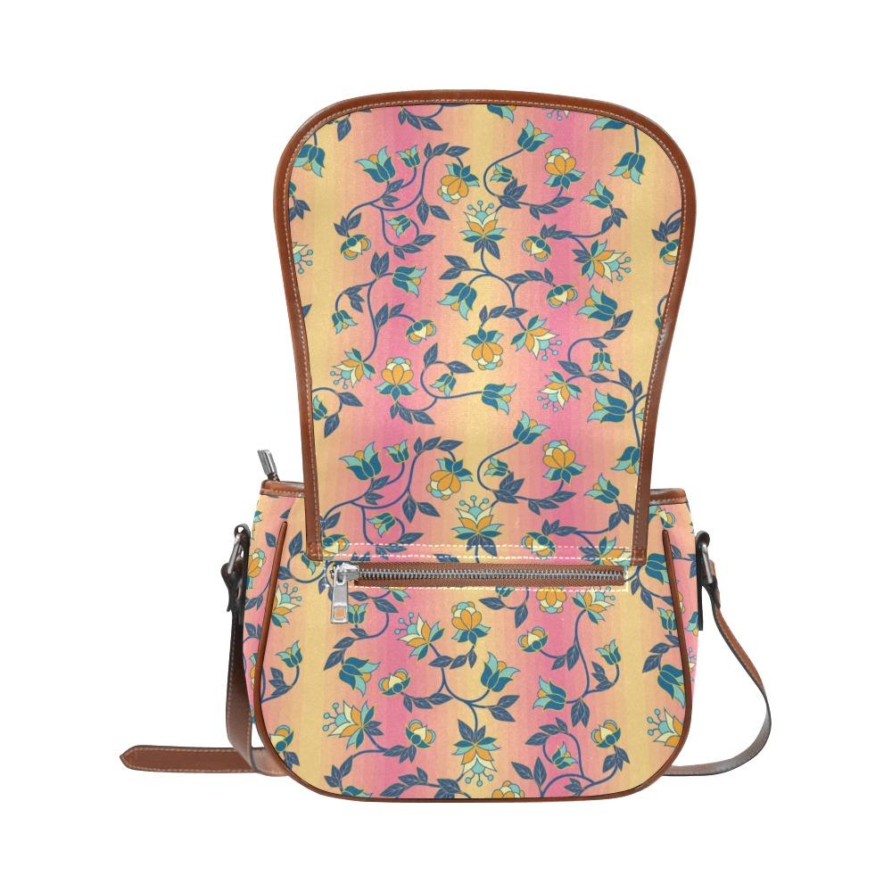 Orange Days Saddle Bag/Small (Model 1649) Full Customization Saddle Bag/Small (Full Customization) e-joyer