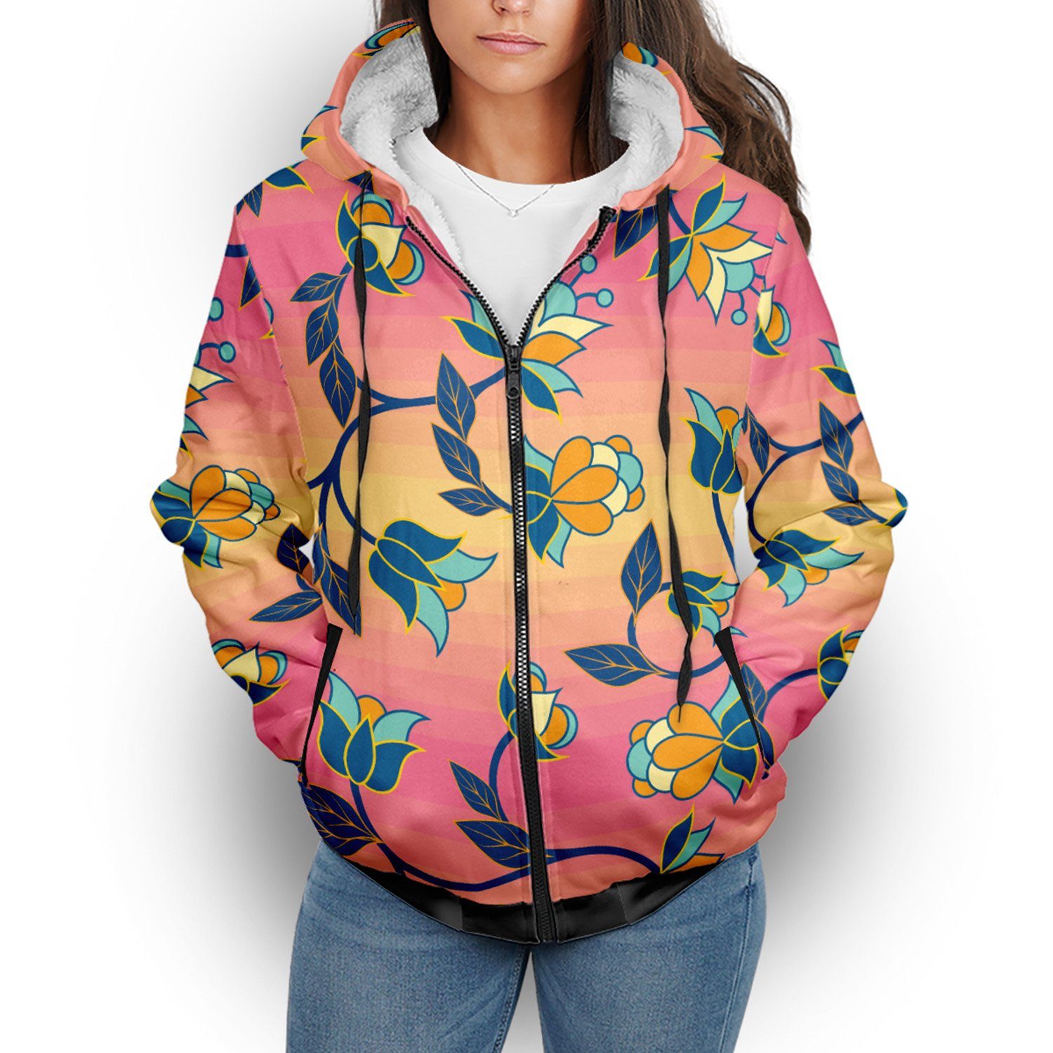 Orange Days Sherpa Hoodie hoodie Herman