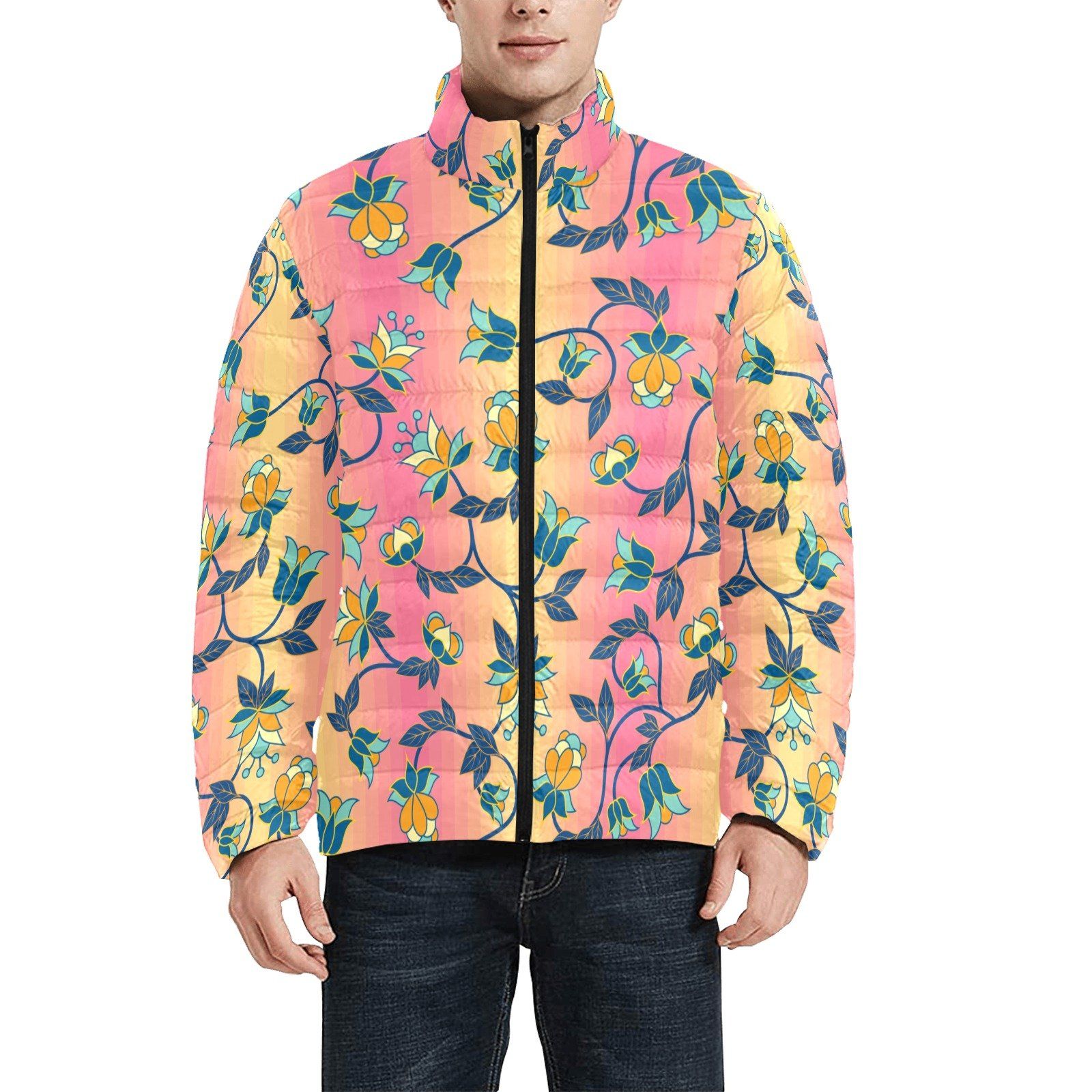 Orange Days Unisex Stand Collar Padded Jacket Men's Stand Collar Padded Jacket (H41) e-joyer