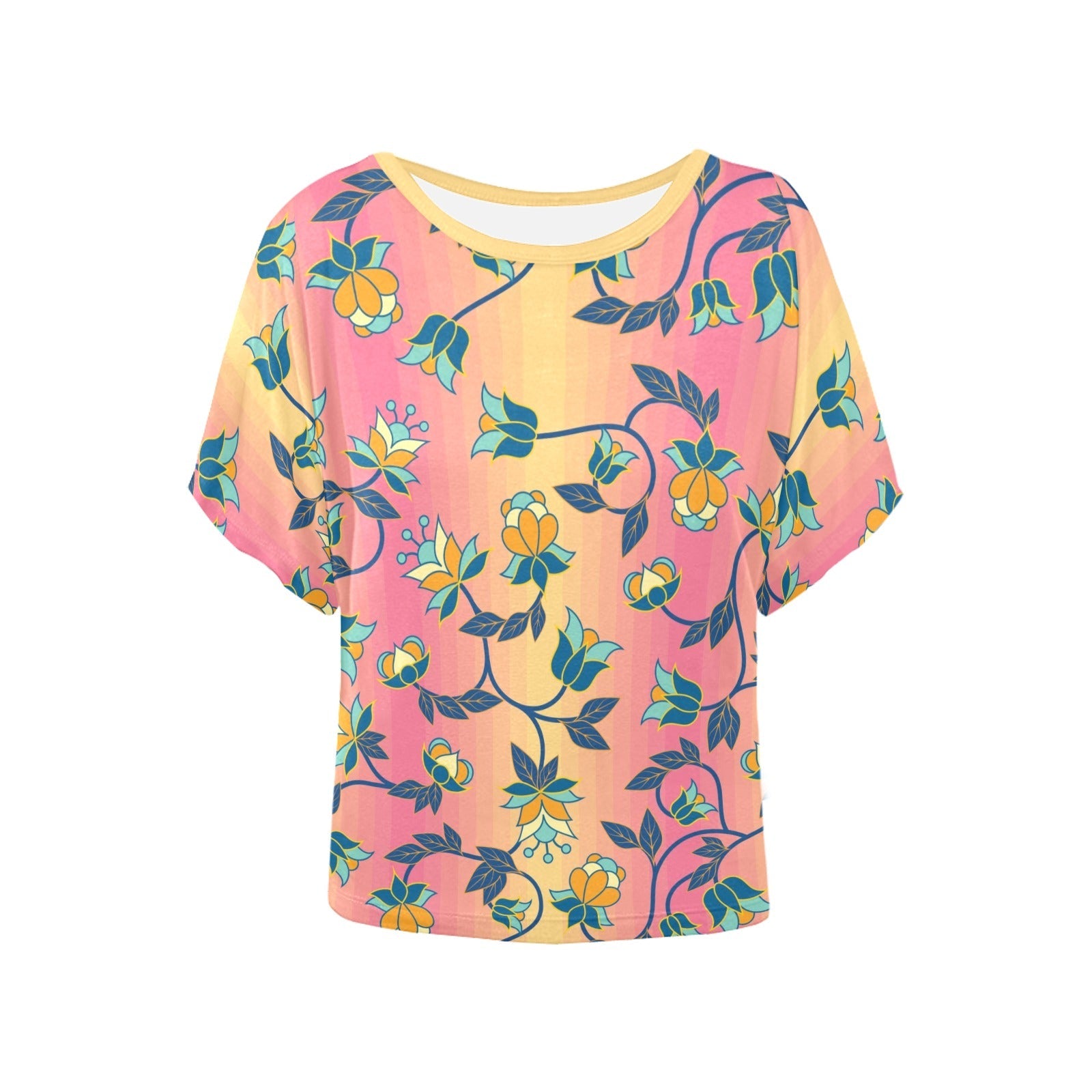 Orange Days Women's Batwing-Sleeved Blouse T shirt (Model T44) Women's Batwing-Sleeved Blouse T shirt (T44) e-joyer