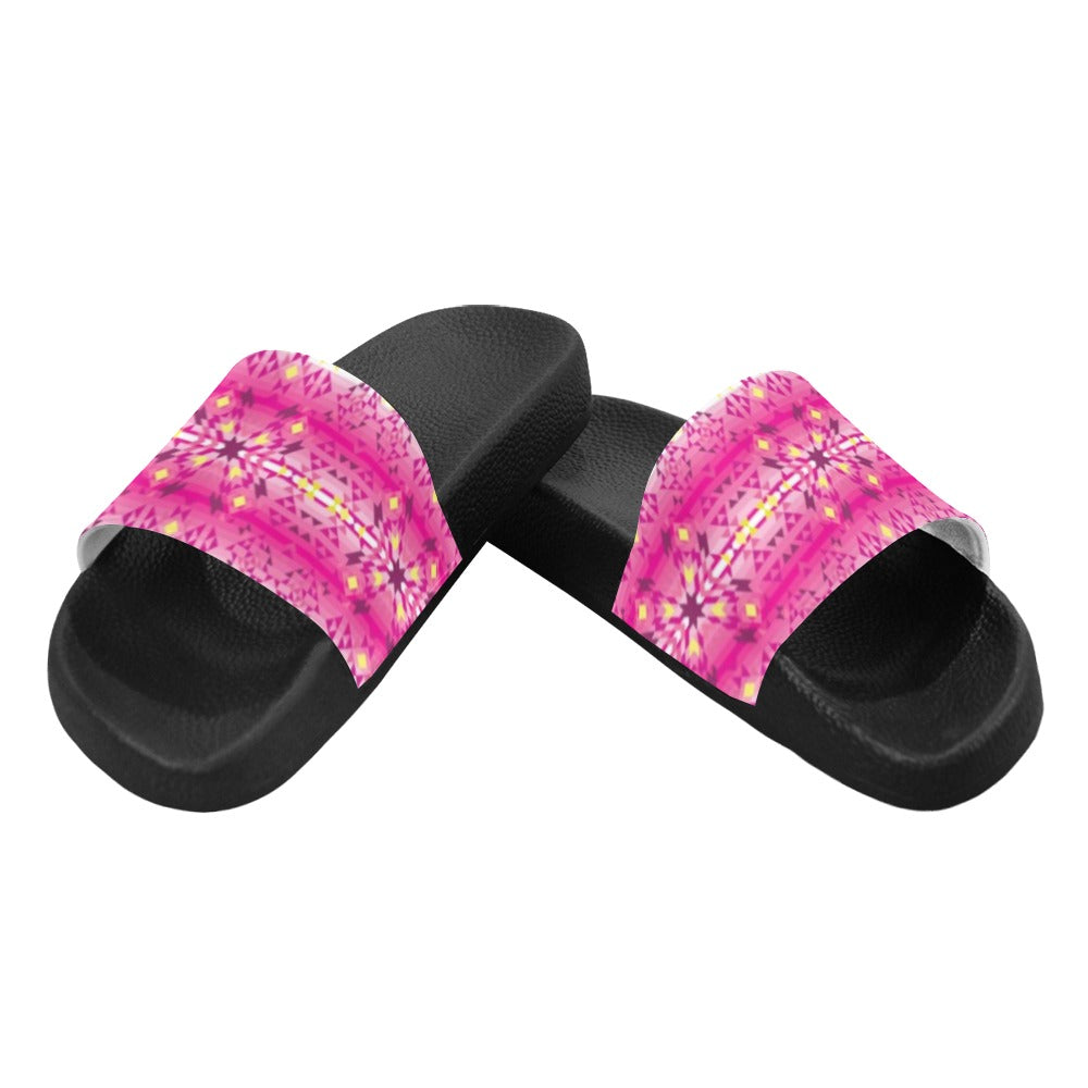 Pink Star Women's Slide Sandals (Model 057) sandals e-joyer