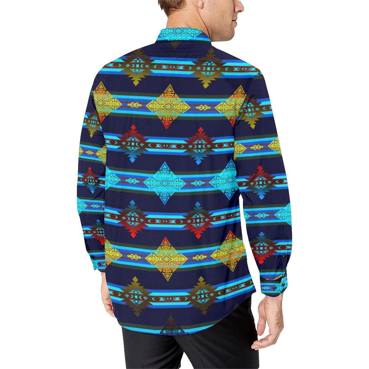 Plateau Night Men's All Over Print Casual Dress Shirt (Model T61) Men's Dress Shirt (T61) e-joyer