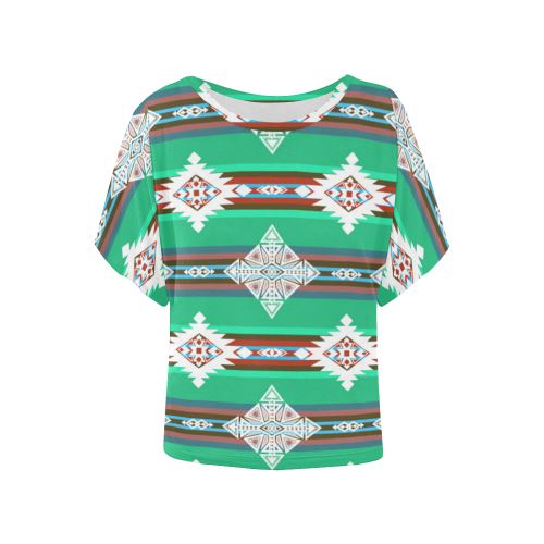 Plateau Stars Women's Batwing-Sleeved Blouse T shirt (Model T44) Women's Batwing-Sleeved Blouse T shirt (T44) e-joyer