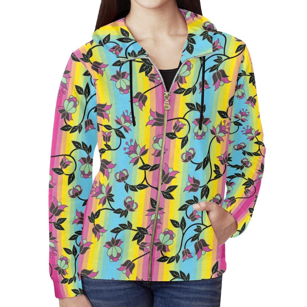 Powwow Carnival All Over Print Full Zip Hoodie for Women (Model H14) All Over Print Full Zip Hoodie for Women (H14) e-joyer