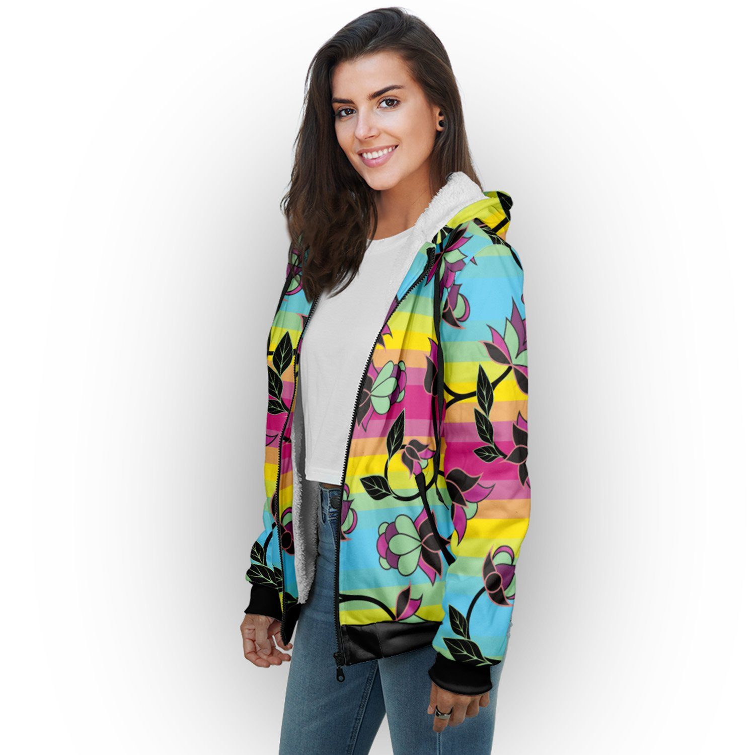 Powwow Carnival Sherpa Hoodie hoodie Herman