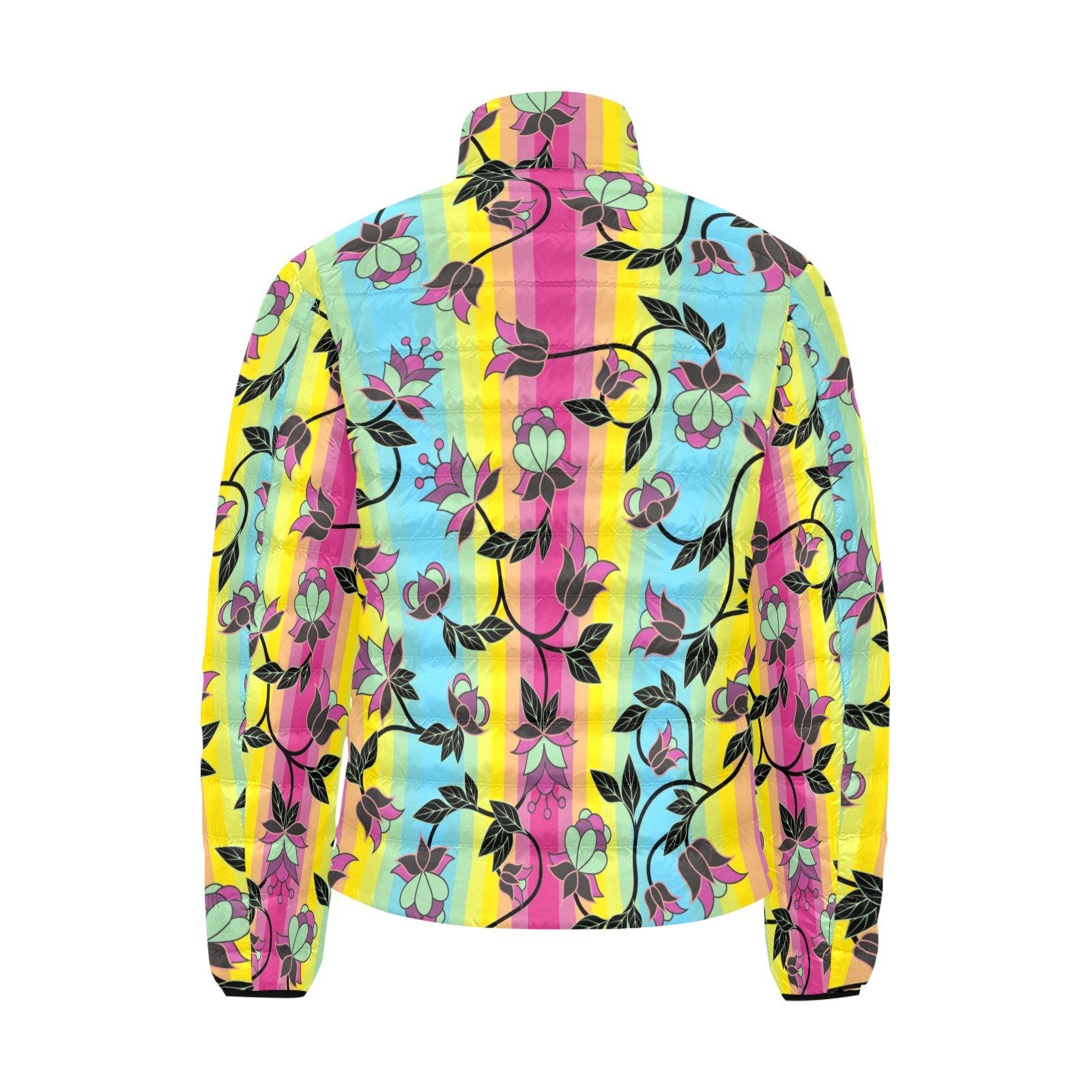 Powwow Carnival Unisex Stand Collar Padded Jacket Men's Stand Collar Padded Jacket (H41) e-joyer