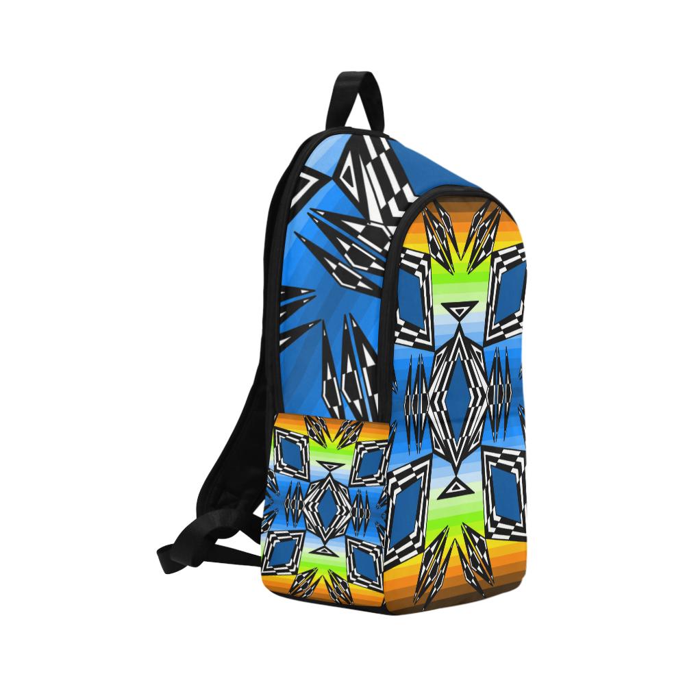 Prairie Fire Autumn Fabric Adult Backpack (Model 1659) Casual Backpack for Adult (1659) e-joyer