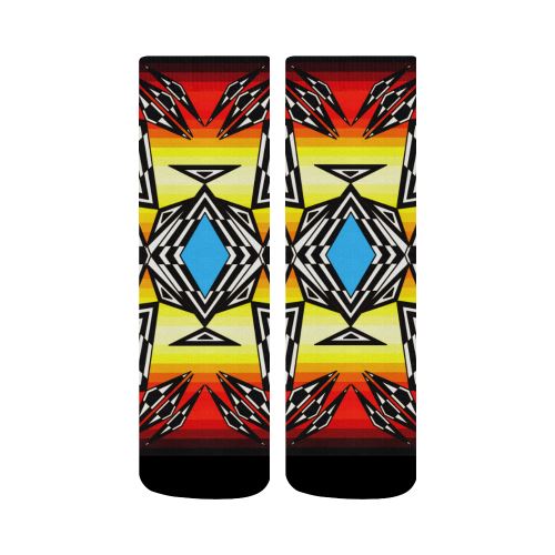 Prairie Fire Medicine Wheel Crew Socks Crew Socks e-joyer