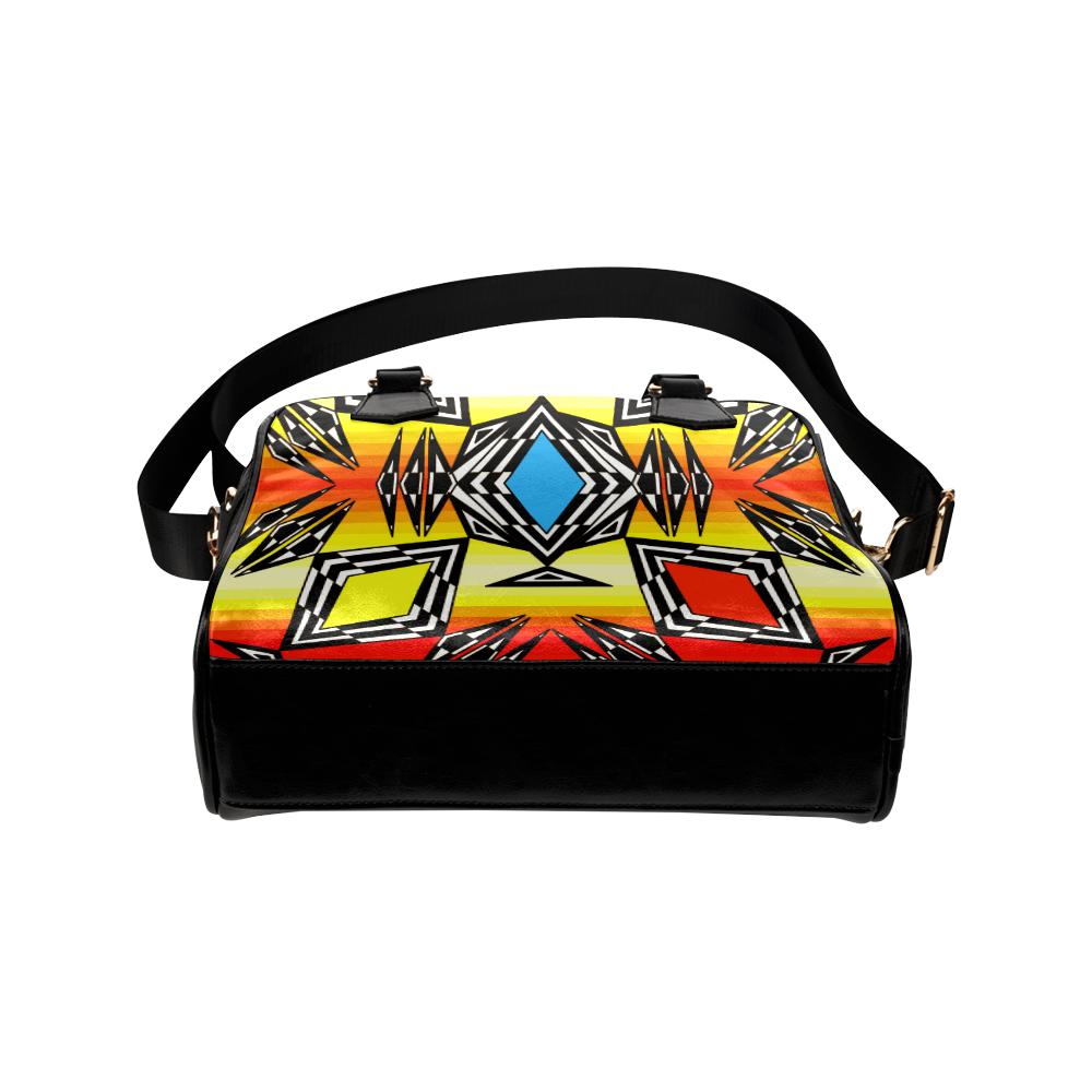 Prairie Fire Medicine Wheel Shoulder Handbag (Model 1634) Shoulder Handbags (1634) e-joyer