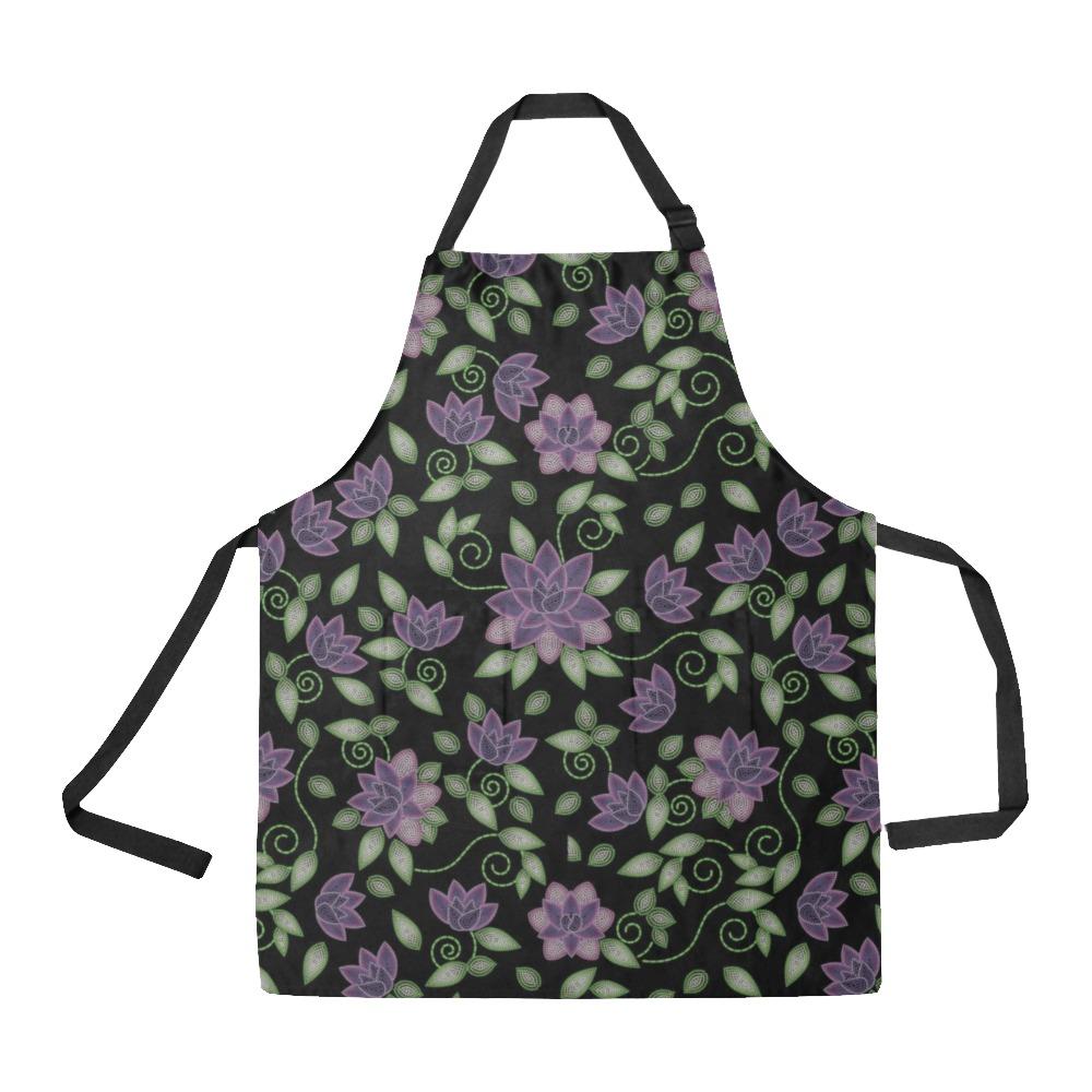 Purple Beaded Rose All Over Print Apron All Over Print Apron e-joyer