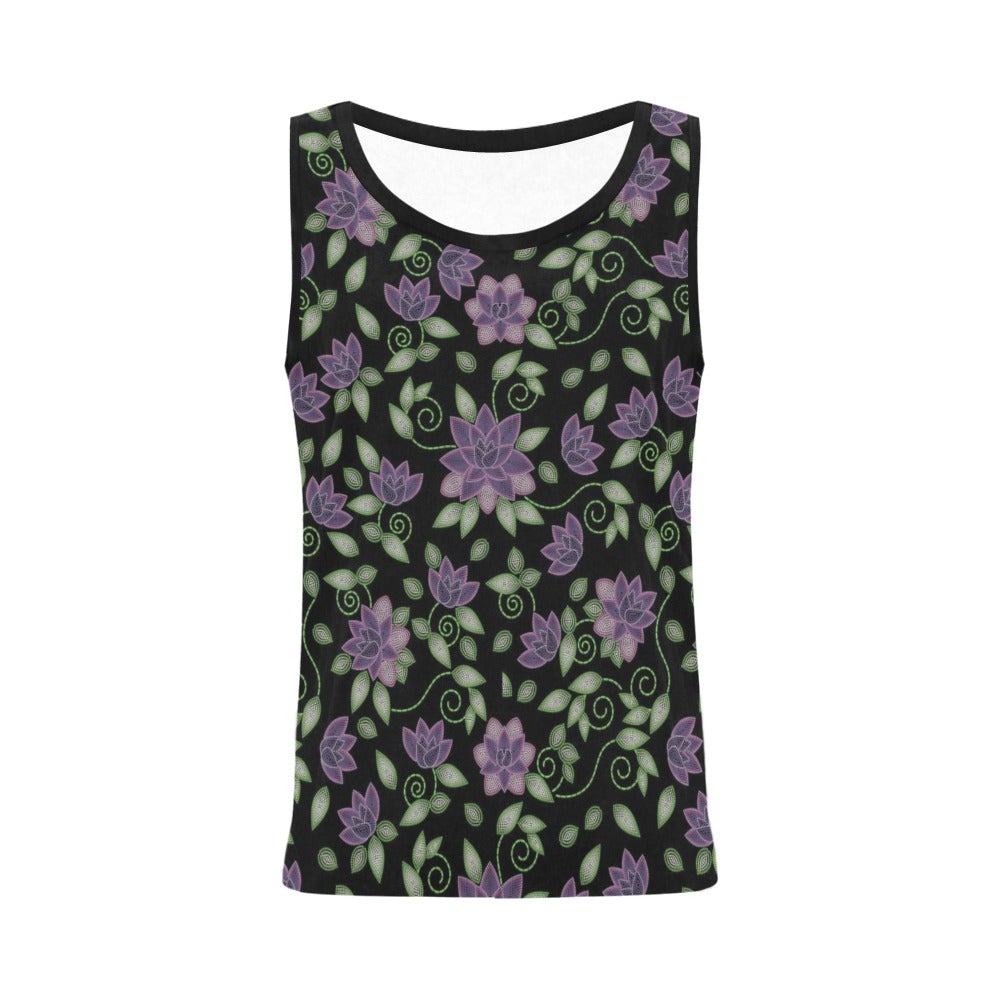 Purple Beaded Rose All Over Print Tank Top for Women (Model T43) All Over Print Tank Top for Women (T43) e-joyer