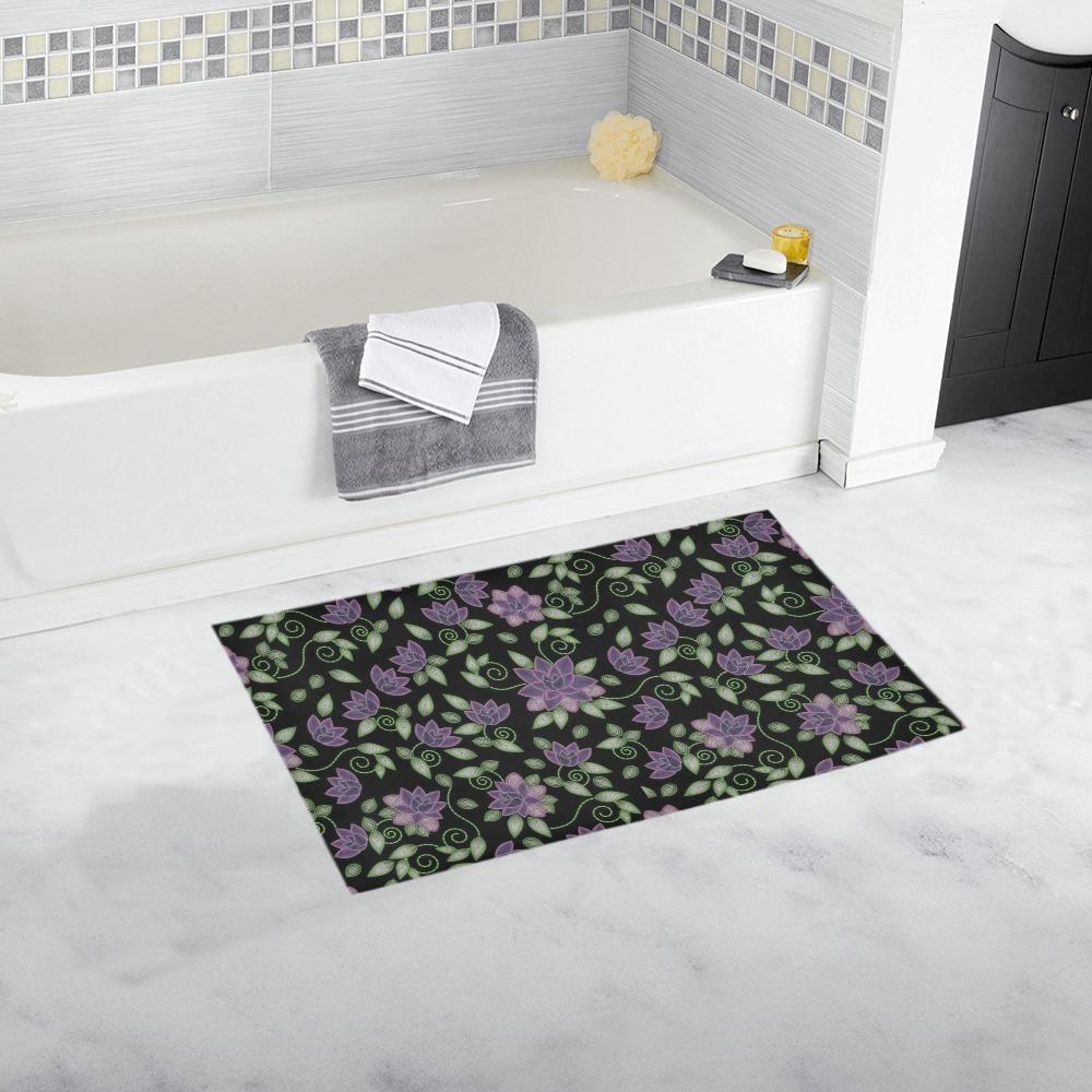 Purple Beaded Rose Bath Rug 16''x 28'' Bath Rug 16''x 28'' e-joyer