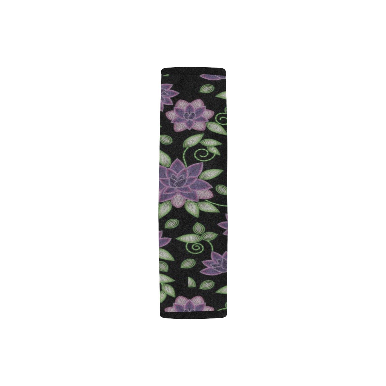 Purple Beaded Rose Car Seat Belt Cover 7''x12.6'' (Pack of 2) Car Seat Belt Cover 7x12.6 (Pack of 2) e-joyer