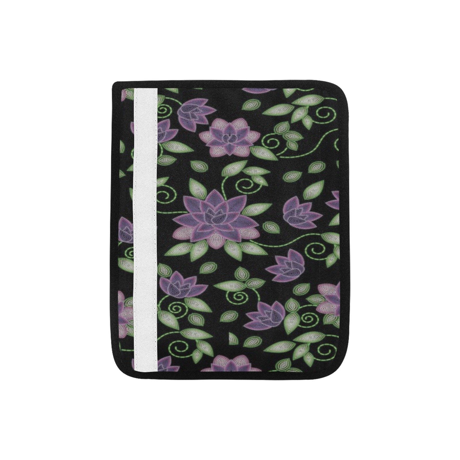 Purple Beaded Rose Car Seat Belt Cover 7''x12.6'' (Pack of 2) Car Seat Belt Cover 7x12.6 (Pack of 2) e-joyer